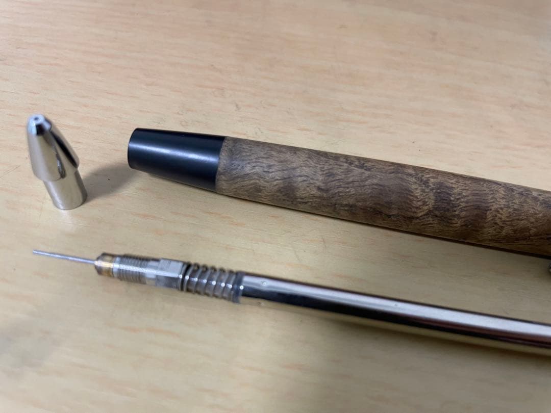 野原工芸 新型 シャーペン 限定樹種 キハダ縮杢 0.5mm 木軸 レア