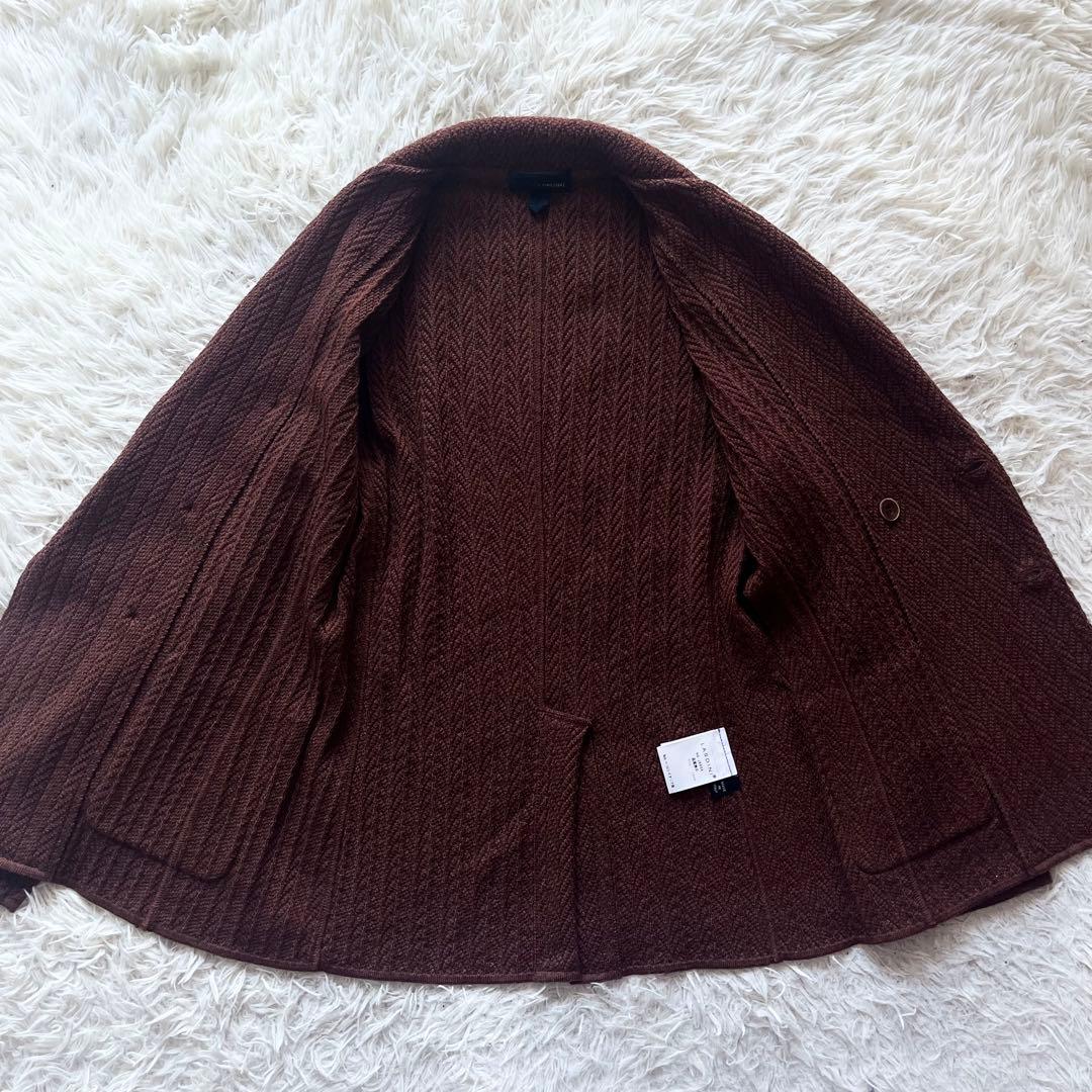 <極美品>LARDINI ブラウン ウール ニットジャケット サイズS相当 極美品>LARDINI ブラウン ウール ニットジャケット サイズS相当 - メルカリ