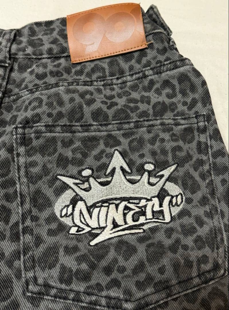 完売品】9090 レオパードデニムパンツ S - メルカリ