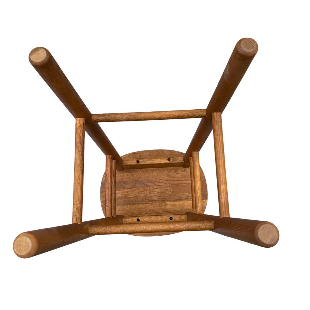 無垢材 丸椅子 ☆カリモク☆ヴィンテージ☆木製スツール - メルカリ