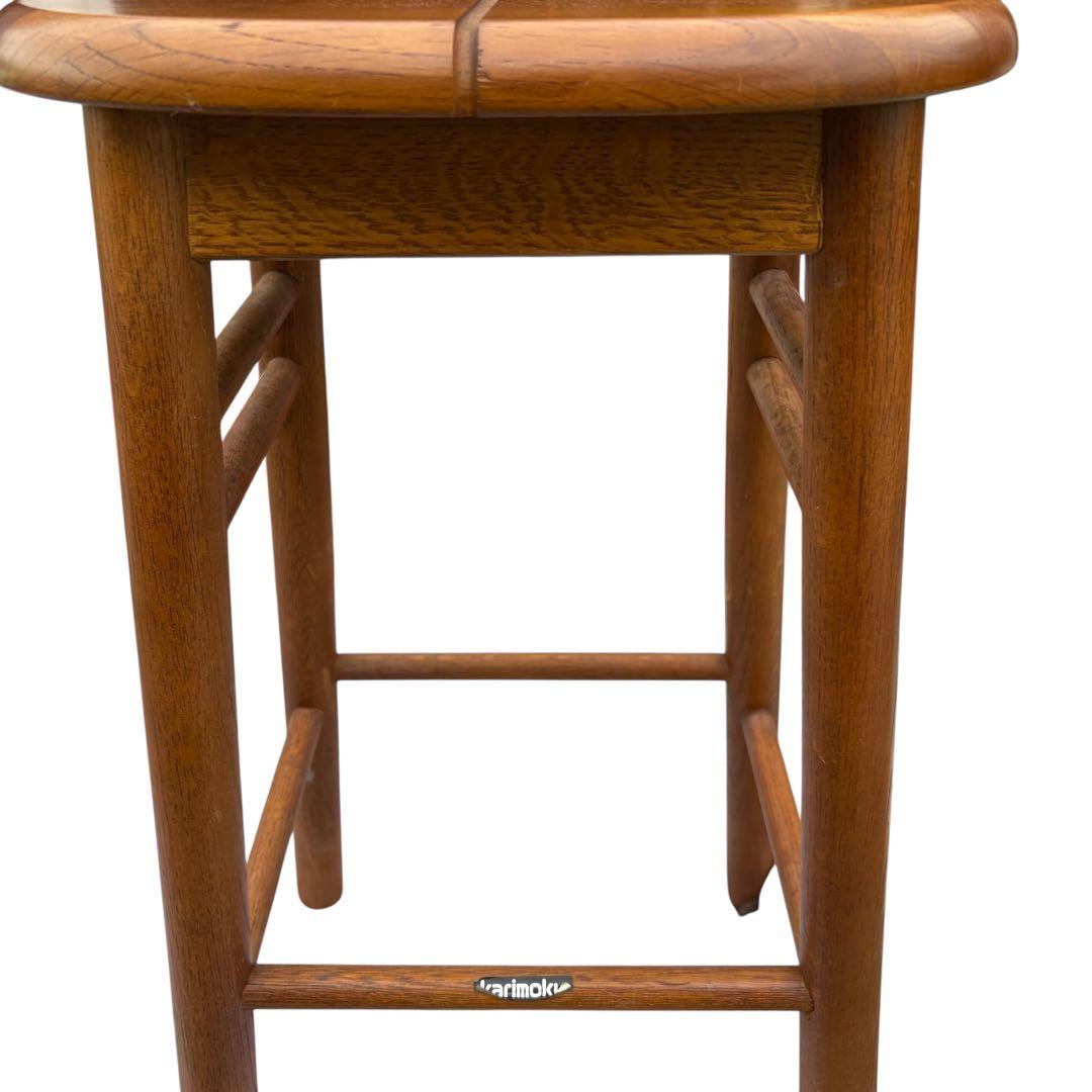無垢材 丸椅子 ☆カリモク☆ヴィンテージ☆木製スツール - メルカリ