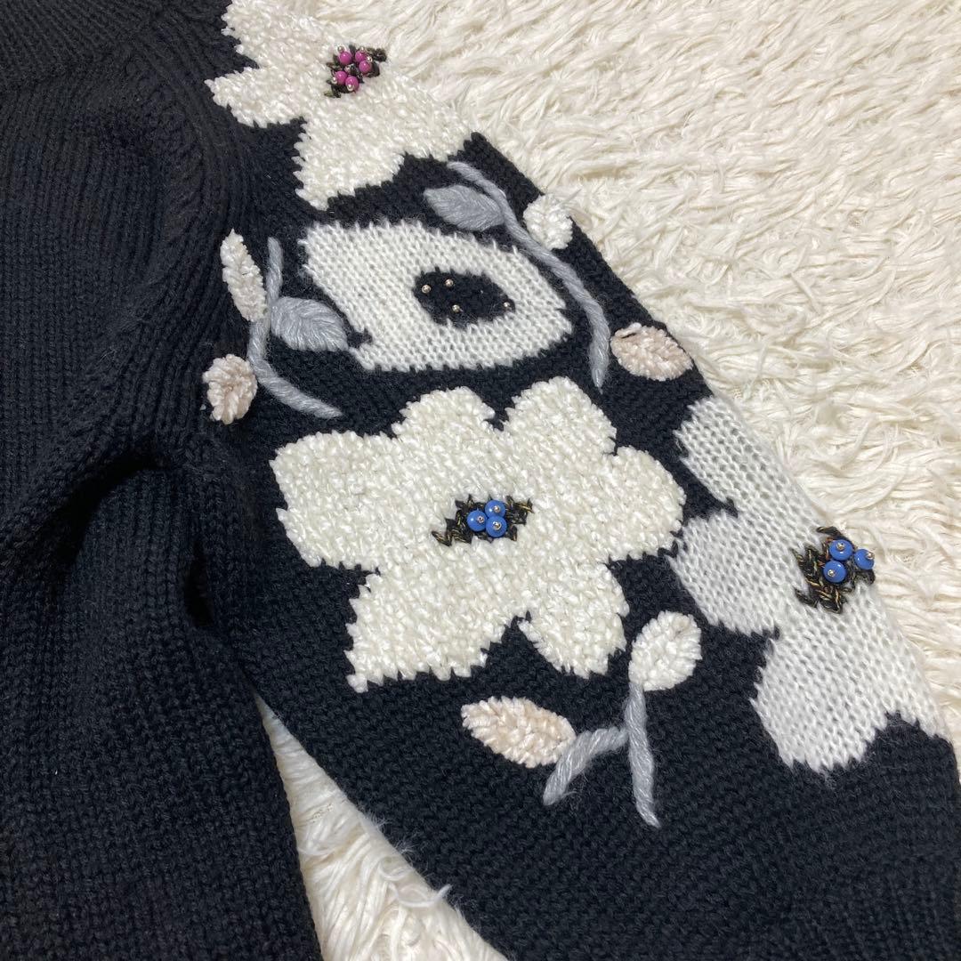 BEARDSLEY ビアズリー 袖ジャガードニット - メルカリ