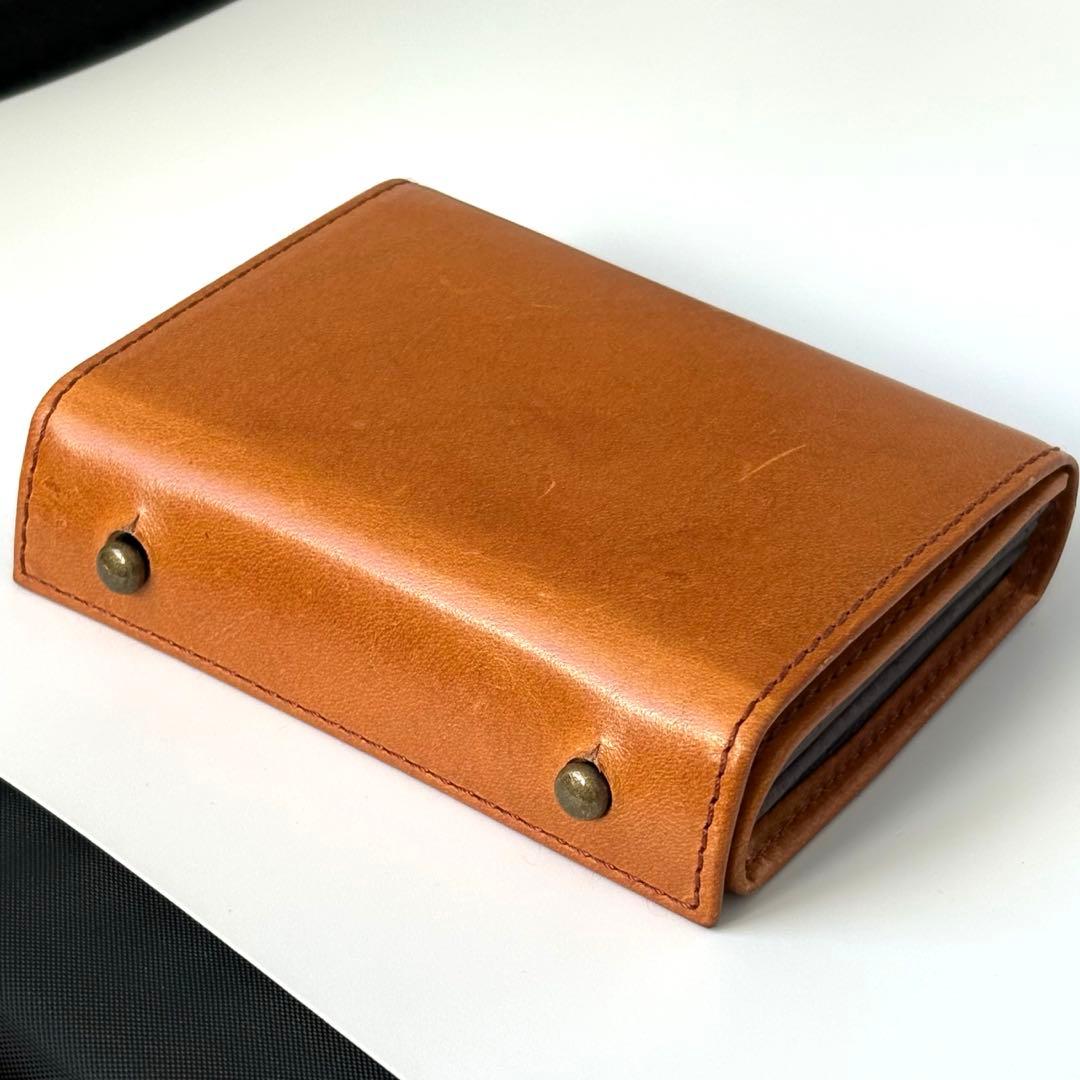 m+ エムピウ ミッレフォッリエⅡ P25 コニャック ブスケット 二つ折り