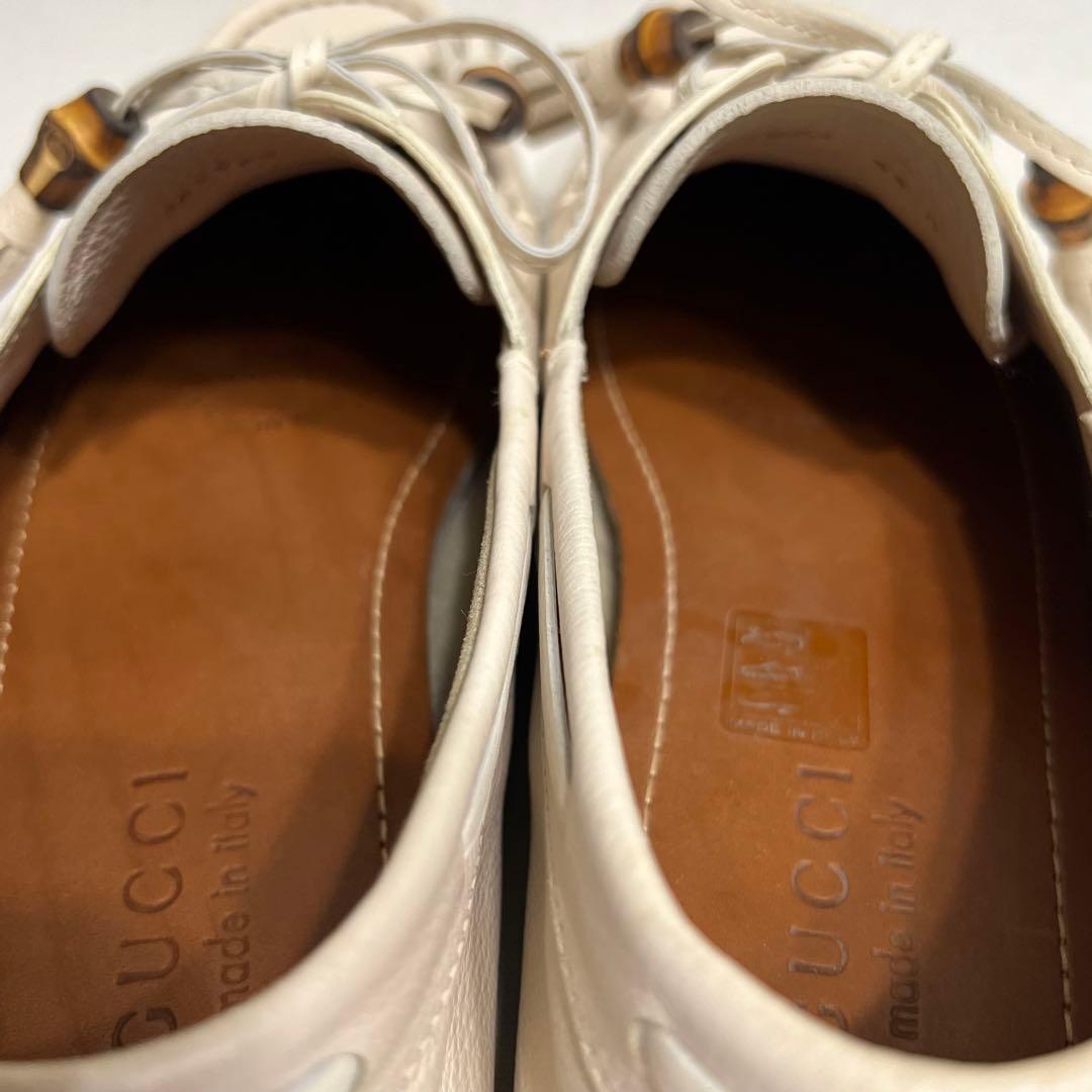 GUCCI ドライビングシューズ ローファー バンブータッセル 25.5cm