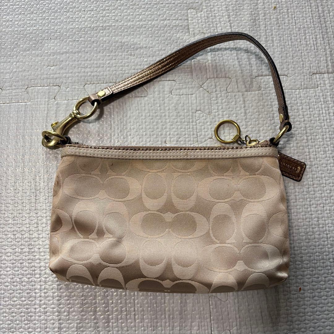 coach コーチ アクセサリーポーチ ポピー キャンバス シグネチャー