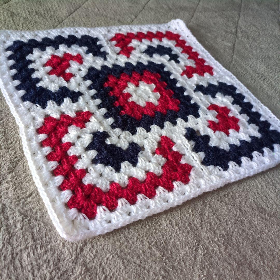 マルチカバー⑫】グラニースクエア モチーフ マルチマット モチーフ