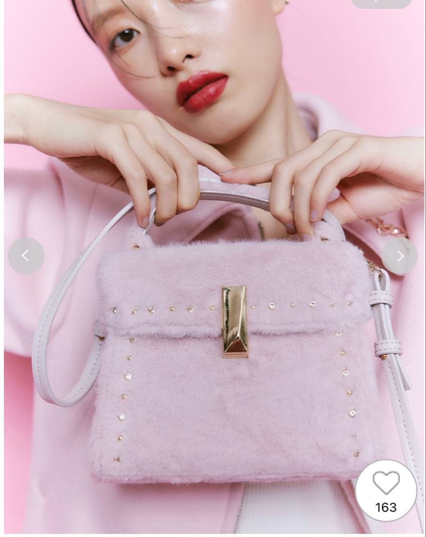 新品】セルフォード リュタン ビジュースタッズファーポシェット