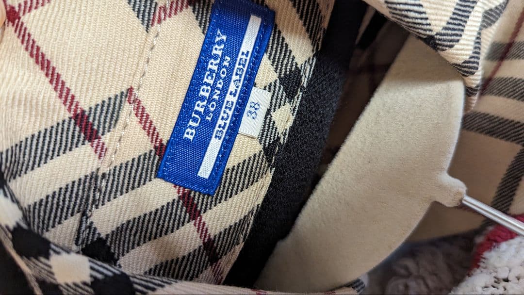 バーバリーブルーレーベル ノバチェックドッキングワンピース ホース