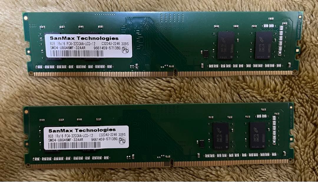 SanMax DDR4 メモリ8GB×2 SMD4-U8G46MF-32AAR - メルカリ