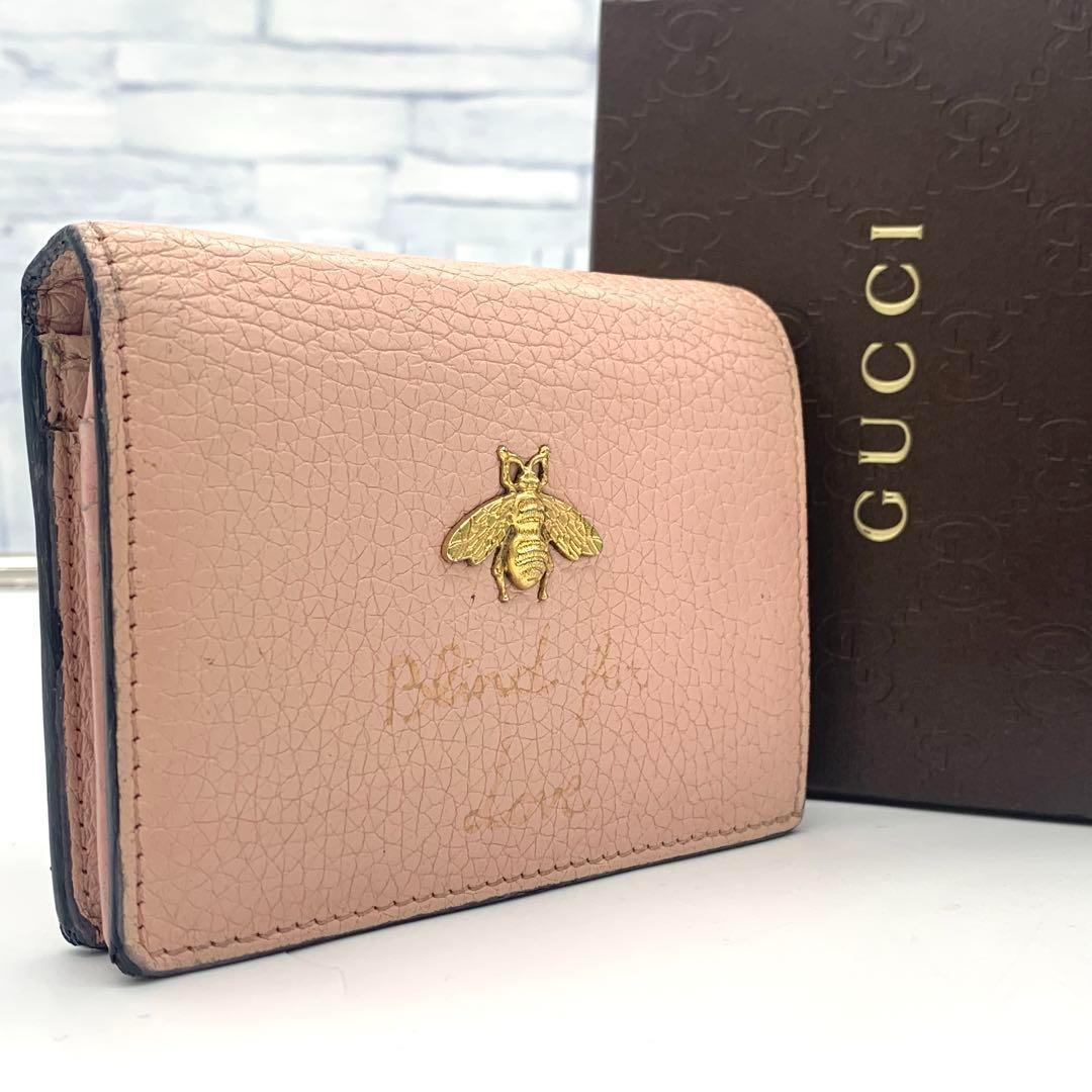 GUCCI アニマリエ ビー 二つ折りウォレット ミニ財布 蜂
