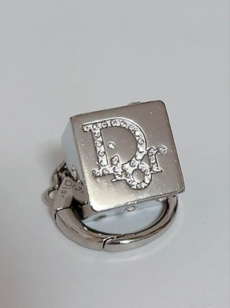 Christian Dior キーホルダー サイコロ ダイス シルバー男女兼用