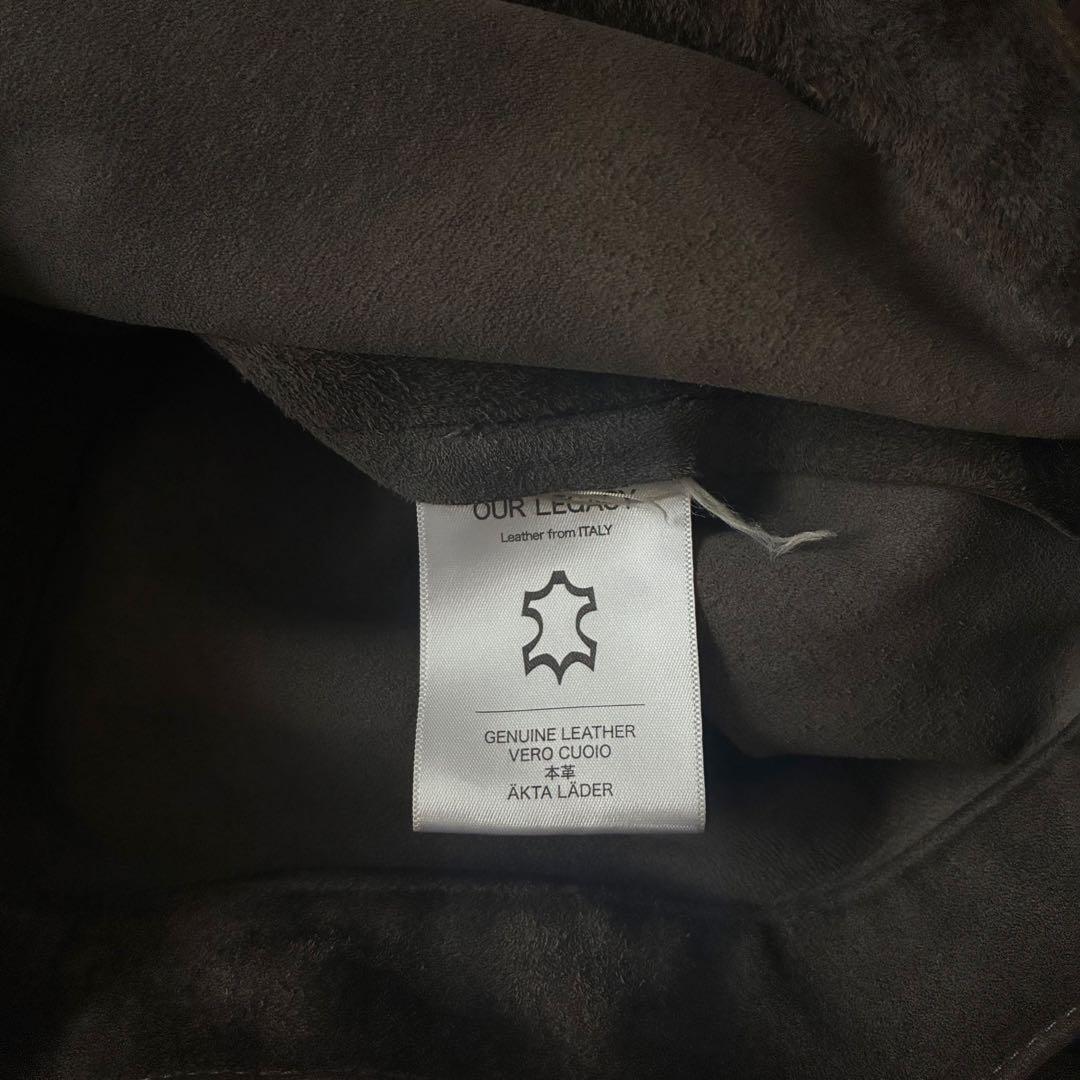 OUR LEGACY ブラウン スエードシャツ スウェードジャケット - メルカリ