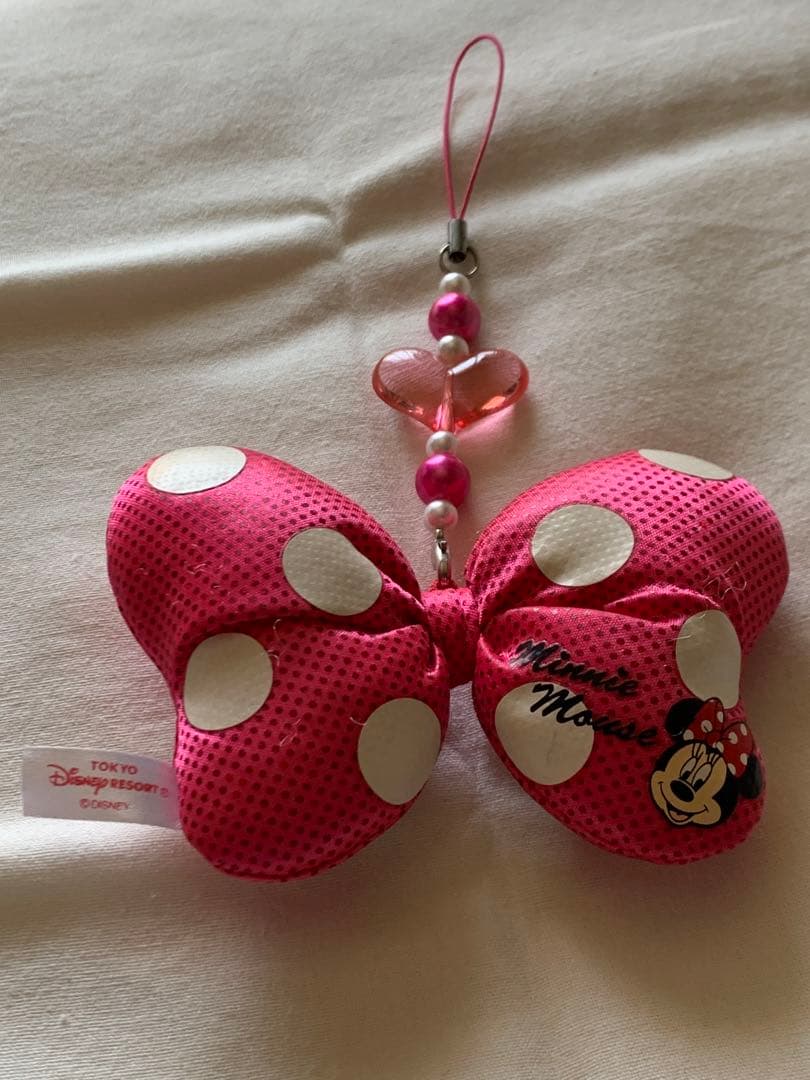 ディズニー カチューシャ イヤリング ミニー ピンク 水玉 リボン