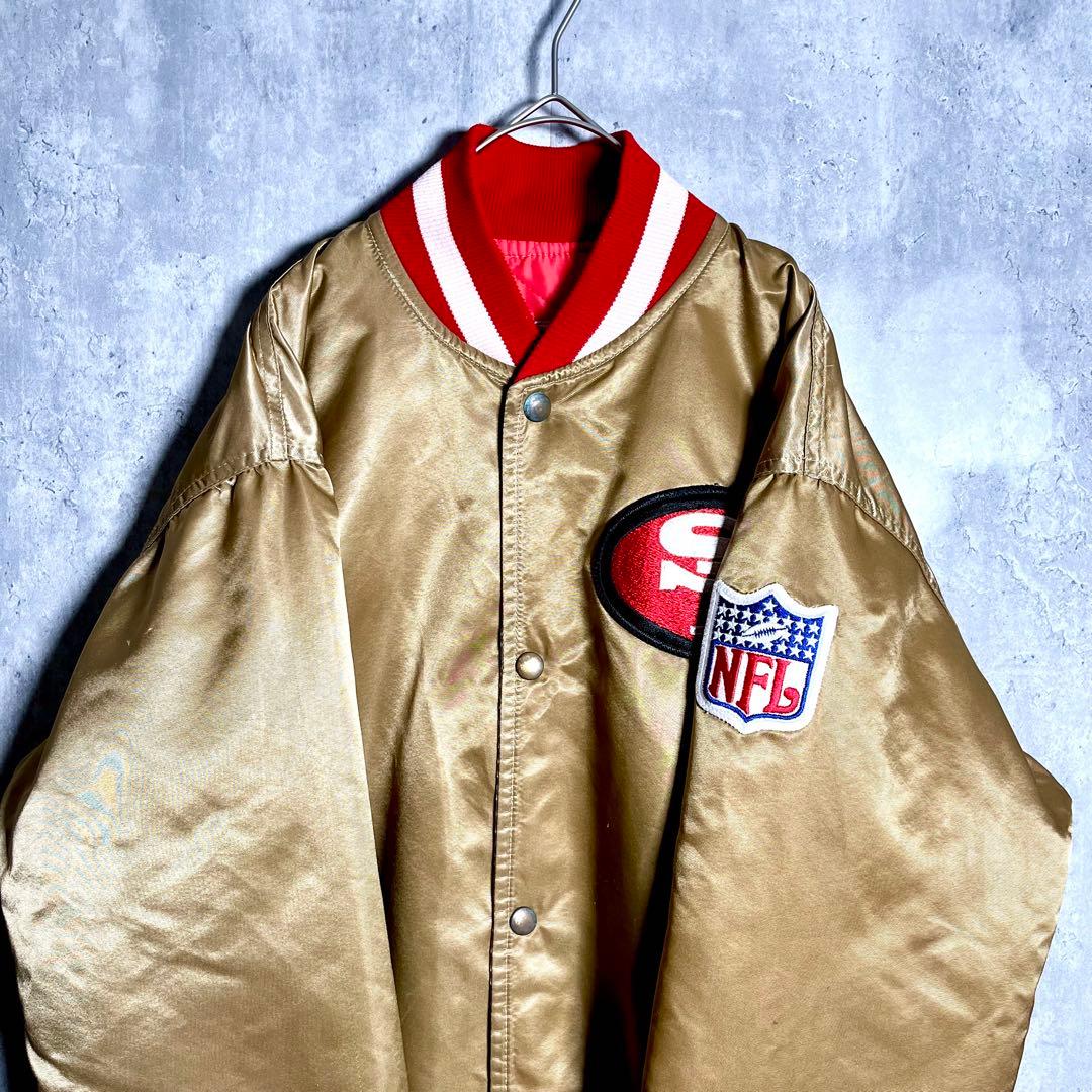 希少⭐️スターター 80's NFL 49ERS スタジャン ゴールド L相当 - メルカリ