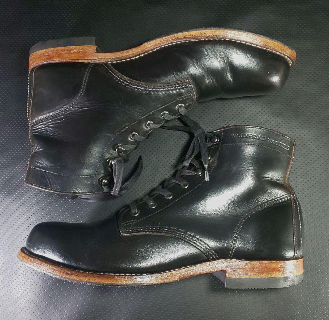 美品メンテ済！茶芯！ウルヴァリン 1000マイル ブーツ US7.5Dwidth