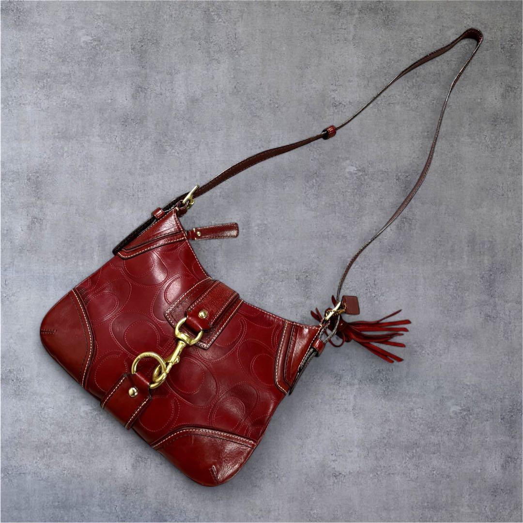 00s y2k archive coach bag red lock rare - メルカリ