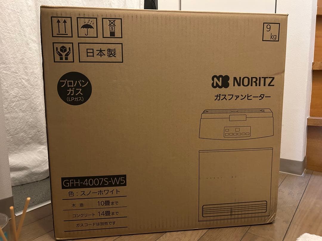 NORITZ ガスファンヒーター GFH-4007S-W5 ガスコード付き！ - メルカリ