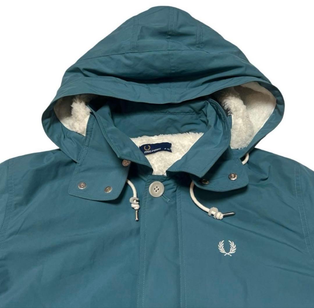 FRED PERRY フレッドペリー ボア コートF2444 Turquoise - メルカリ