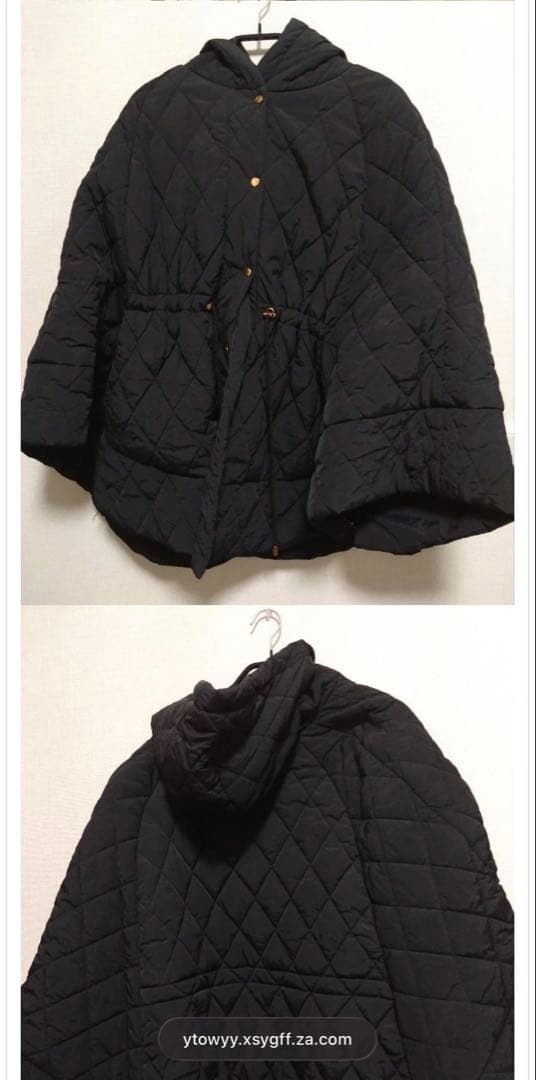 Dolce. Madison de dolceブラック キルティングポンチョ - メルカリ