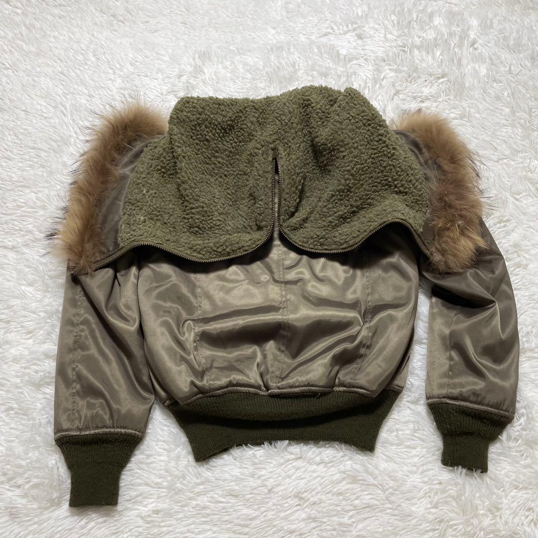 y2k 00s archive N-2B リアルファー ボンバージャケット 光沢 - メルカリ