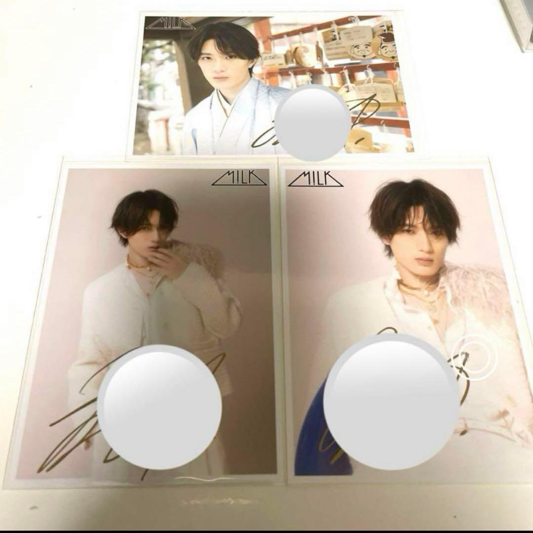 M!LK 山中柔太朗 生写真 サイン