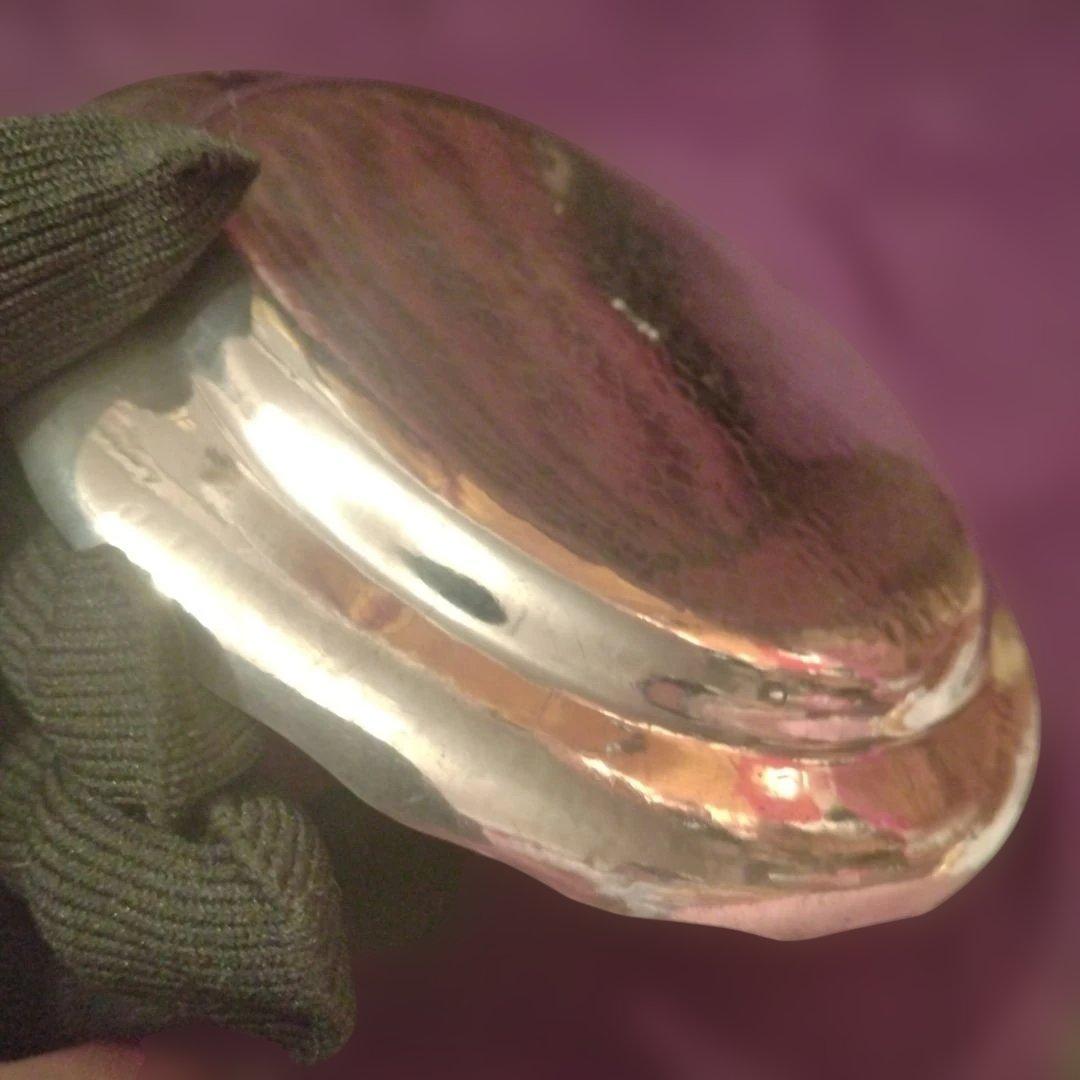 お値下げ　純銀　小皿　槌目　53.2g