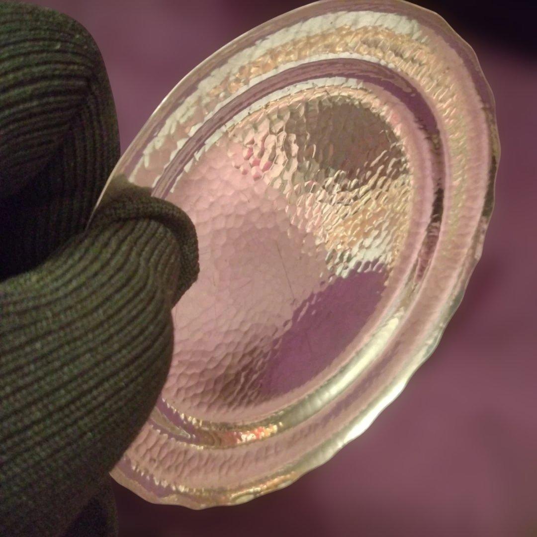 お値下げ　純銀　小皿　槌目　53.2g