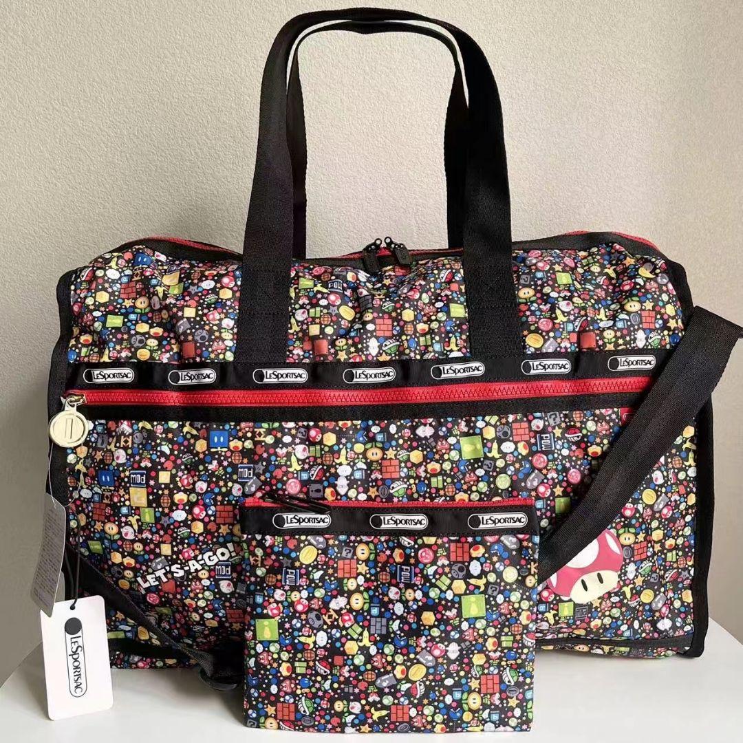 レスポートサック スーパーマリオ Nintendo ボストンバッグ ポーチ2点 新品タグ付 鍵付(ダイヤル式) LeSportsac レスポートサック×スーパー