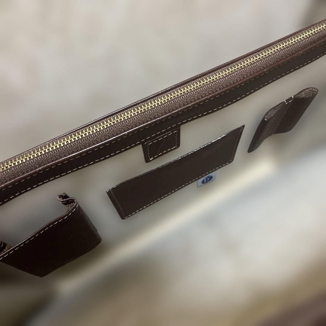 美品】土屋鞄 コンフィオCONFFIO オイルヌメ ビジネスバッグ ブラウン