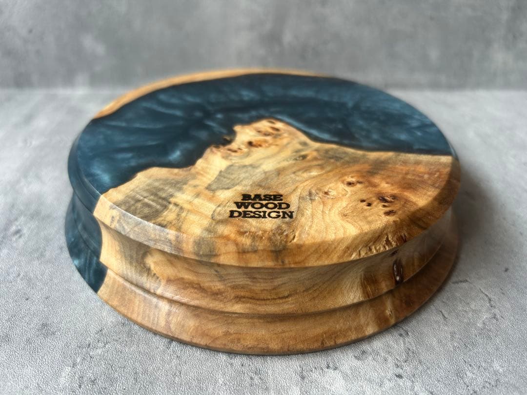 BASE WOOD DESIGN OD缶 ランタン 台座 花台 ポプラ×レジン③ | 激安