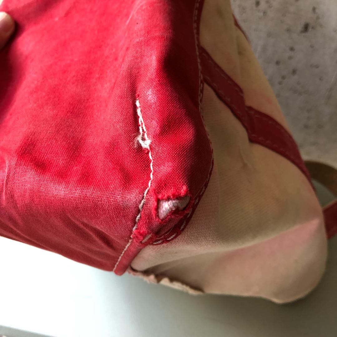 エルエルビーン トートバッグ 80s レッド 2色タグ ギザタグ Mサイズ