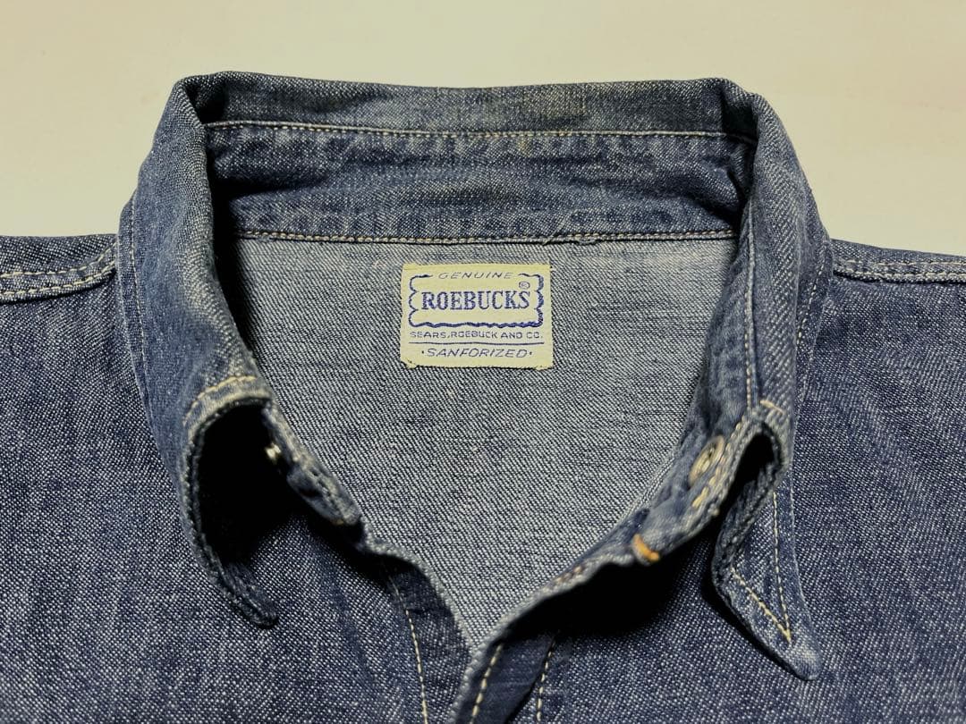 60s 白タグ SEARS ROEBUCKS デニムシャツ ウエスタン シアーズ - メルカリ