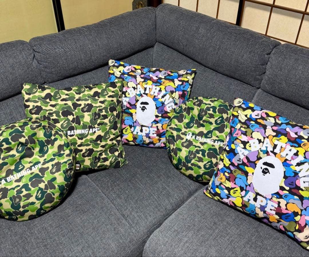 BAPE クッション 5点セット 美品 迷彩＆レインボー 楽天市場】BATHING APE クッションの通販