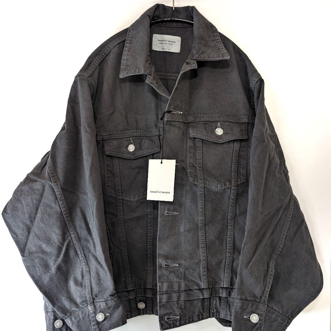 ビューティフルピープル 新品 ダブルエンド セルビッチ デニムブルゾン