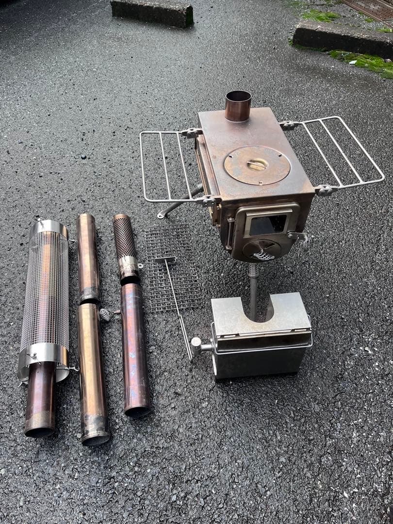 テンマクデザイン ウッドストーブ サイドヴューＭサイズ ウッドストーブサイドヴューMサイズ ケース付き2点セット｜tent-Mark