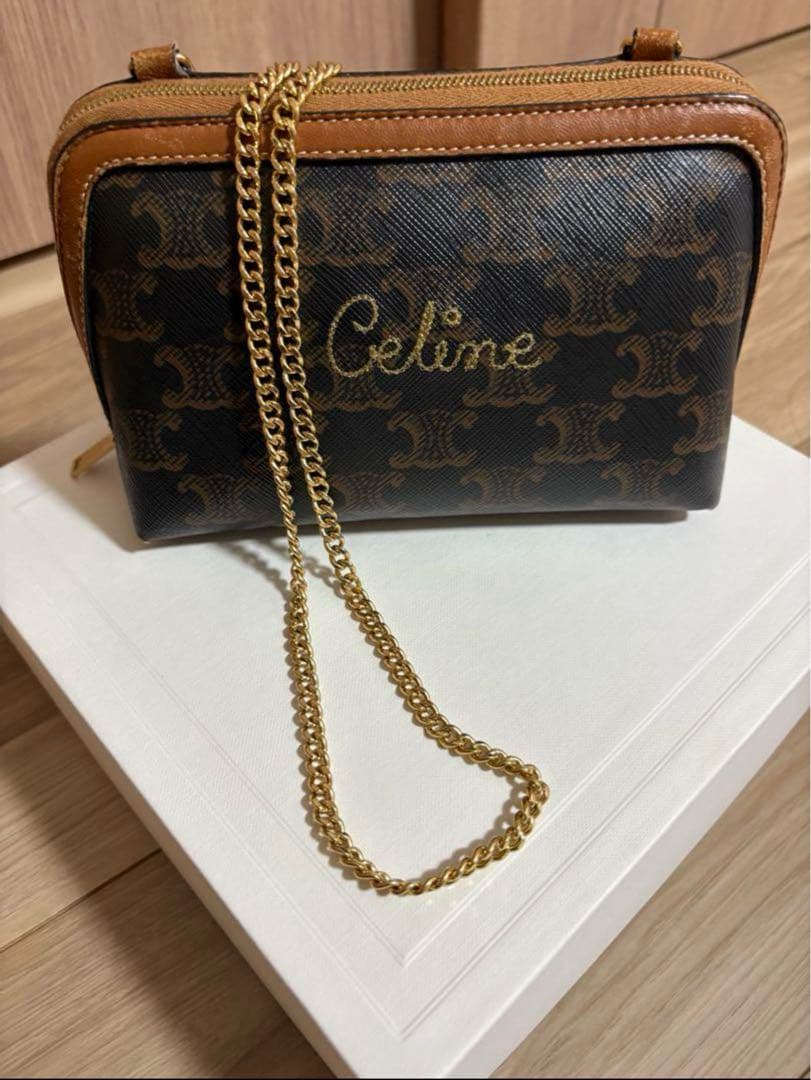 本日のみお値下げCeline チェーン　ショルダーバッグ リユース品】 セリーヌ CELINE バッグ ショルダーバッグ チェーン