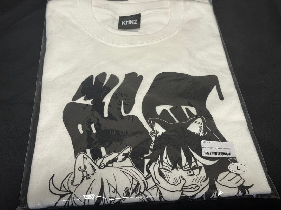 KMN T WHITE - DROPS Lサイズ KMNZ Tシャツ - メルカリ