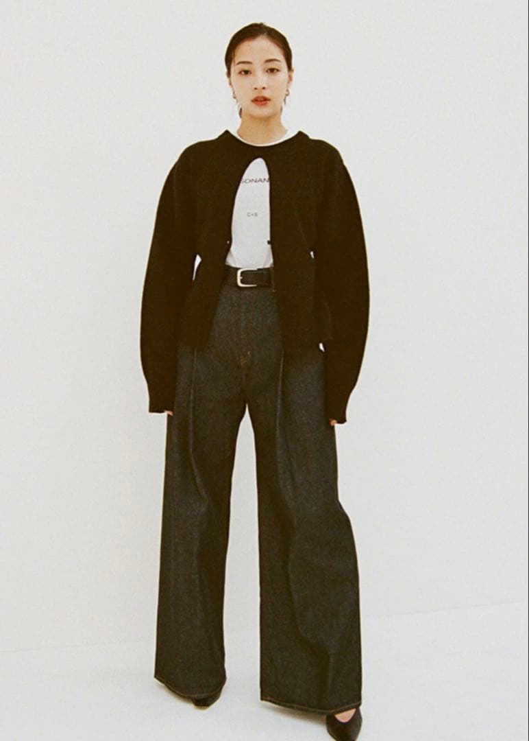 SuzuHirose×CLANE TUCK WIDE DENIM PANTS - メルカリ