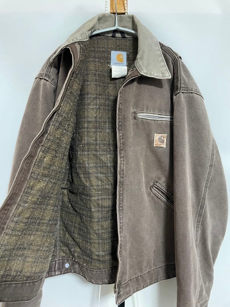 Carhartt デトロイトジャケット ブラウン vintage フェード - メルカリ
