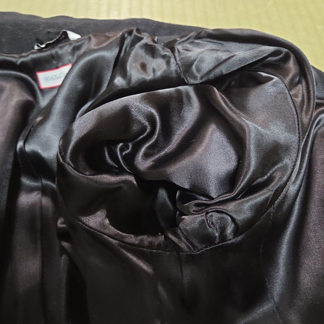 MAX&Co アンゴラ混 チェスターコート Aライン ブラック M相当 ベルト