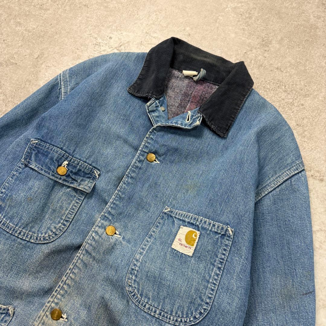 超希少60s□カーハート【L】 チョアコート カバーオール デニム