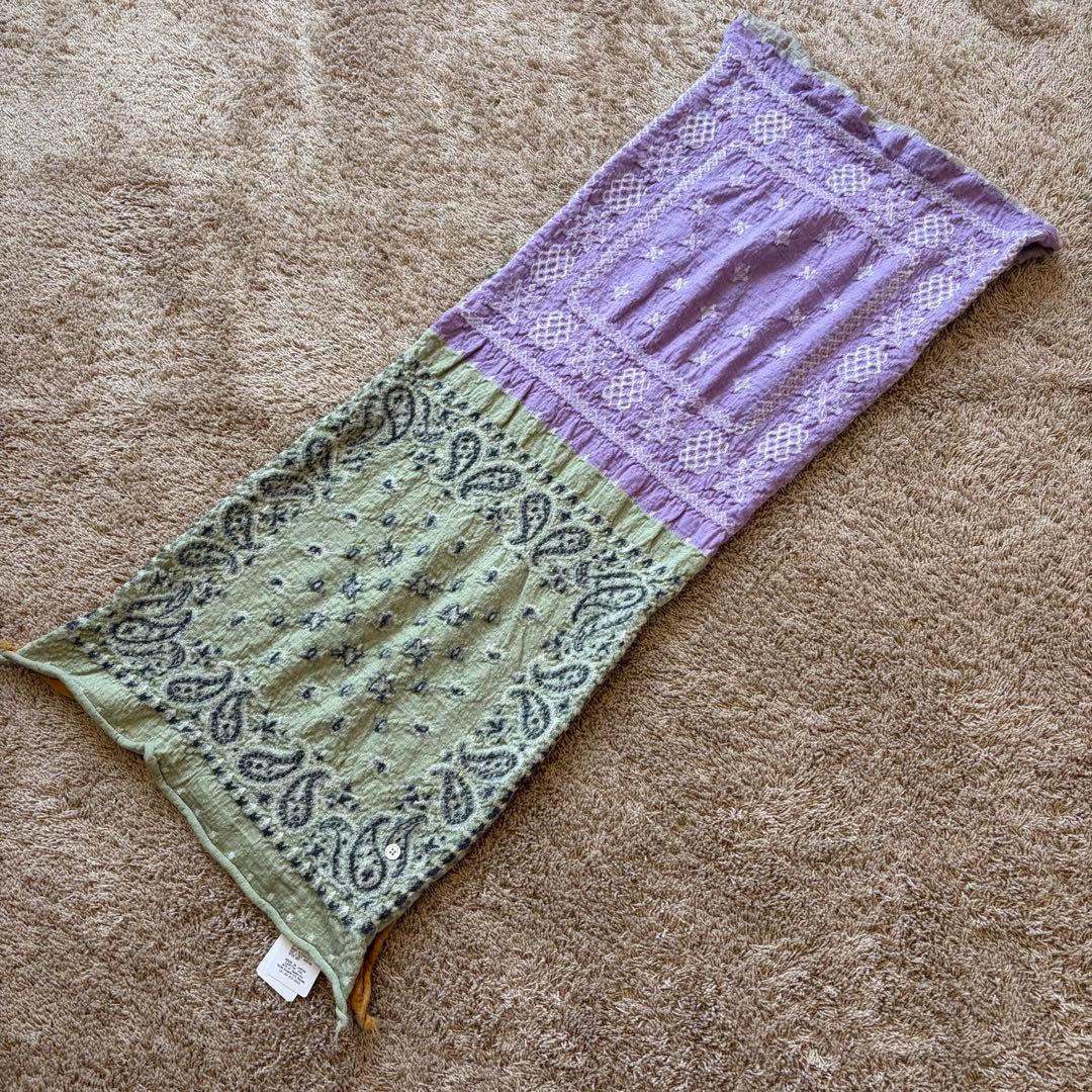 KAPITAL キャピタル 縮絨ウールパステルバンダナクロスHAPPYマフラー