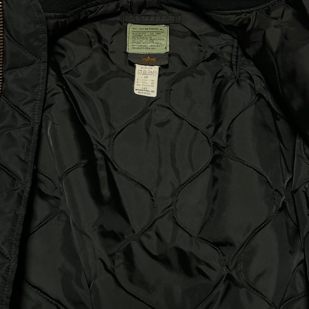 90s ALPHA INDUSTRIES MA-1 グランドクルー ブラック - メルカリ