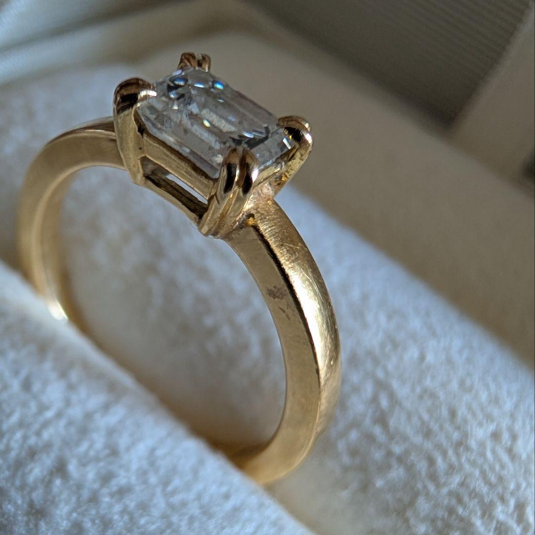 【ORECCHIO】 鑑定書付 0.568ct 天然ダイヤモンドリング 18K