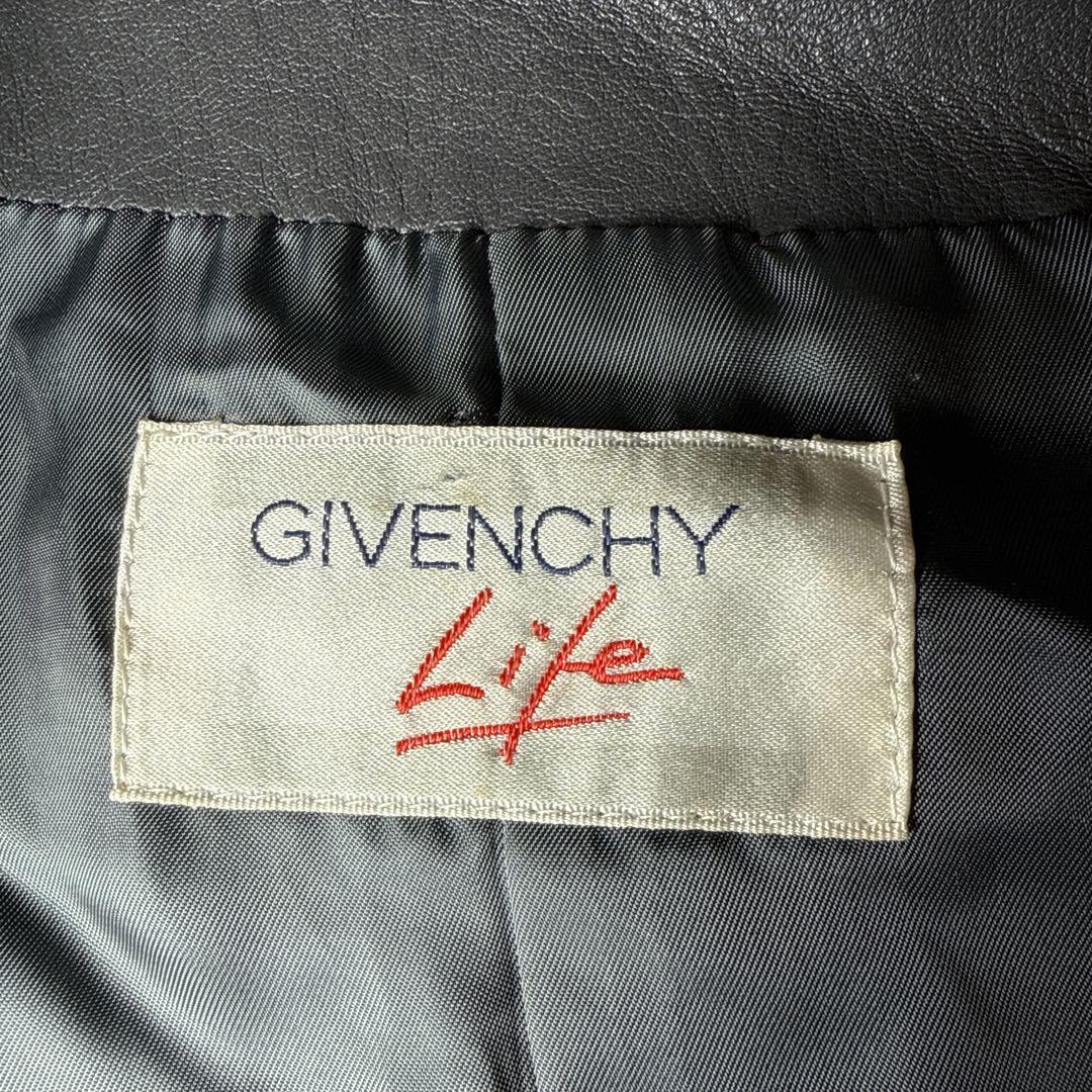 希少 ジバンシー レザーコート ノーカラー 羊革 シープレザー 本革