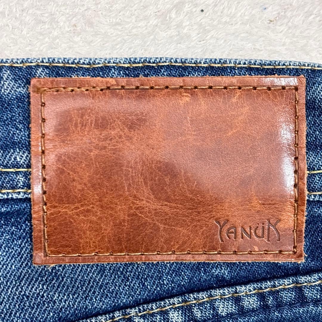 未使用級 YANUK MICHEL ミシェル 30 ストレッチ ヒゲ ハチノス