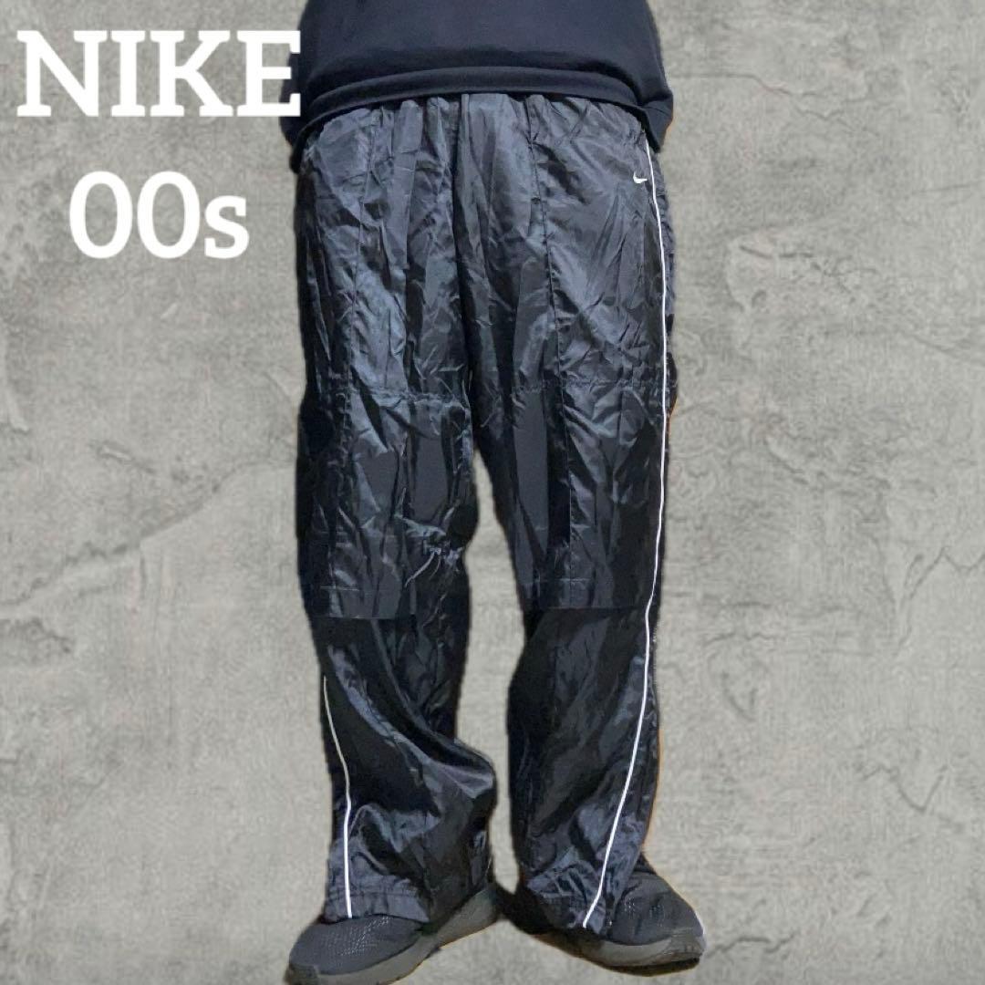 極太 00s OLD NIKE ナイロンパンツ バギーパンツ ワイドパンツ - メルカリ