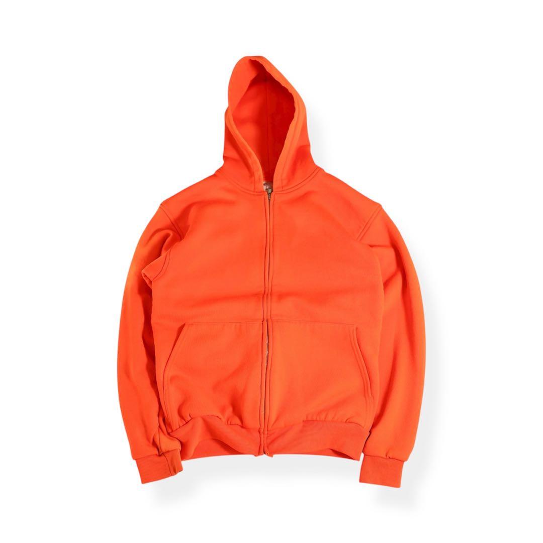 90s PLUMA ダブルフェイス サーマル ジップアップパーカー オレンジ