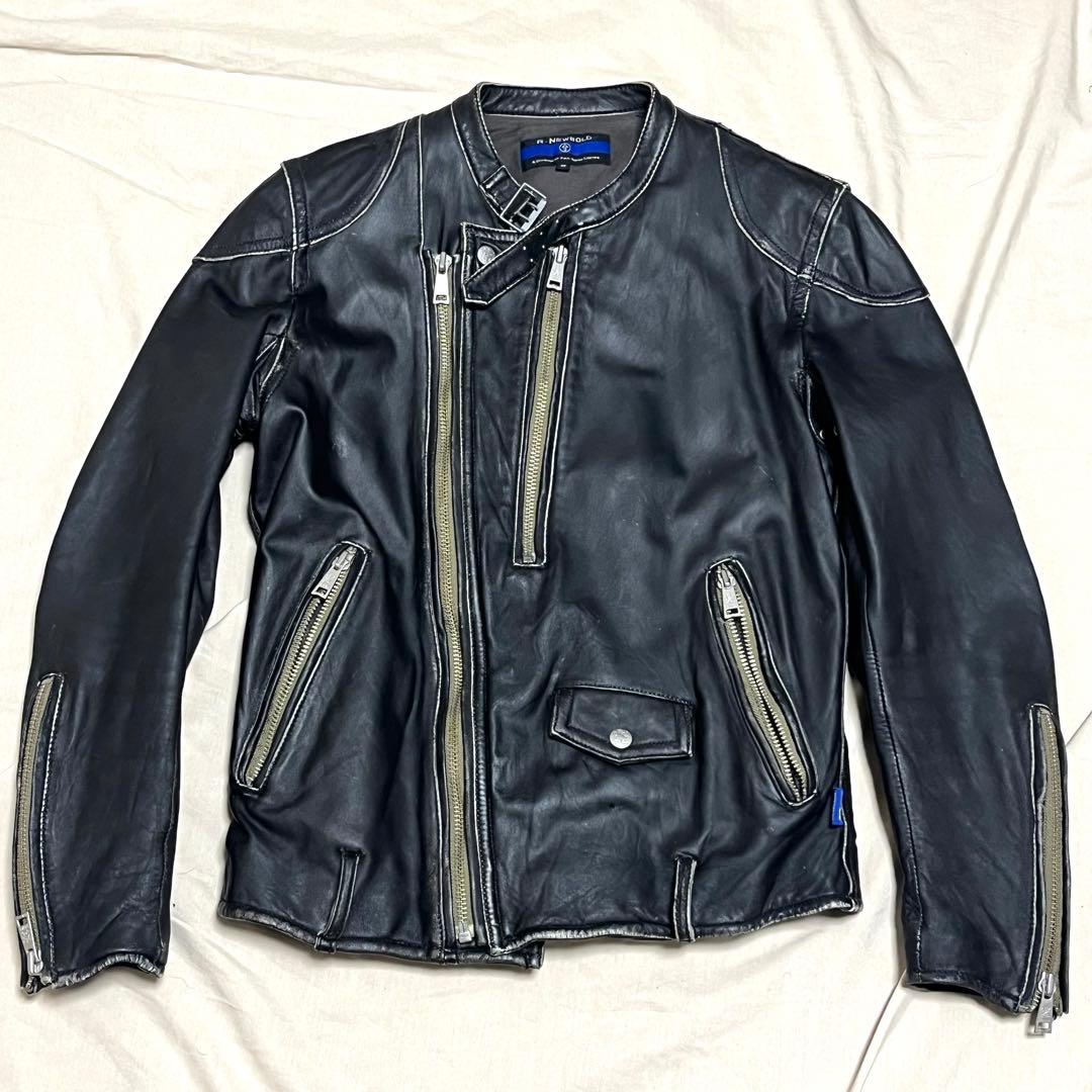 希少】ポールスミス ホースレザージャケット 馬革 ダブルライダース