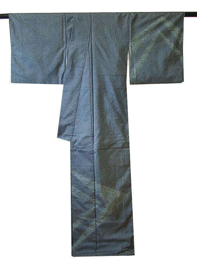 本場縞大島紬・訪問着＆紬袋帯・帯〆・帯揚げセット（正絹）仕立上り